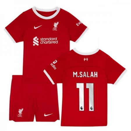 Koszulka Liverpool 2023-24 M.Salah 11 Dziecięcy Domowe Koszulki Piłkarskie Krótki Rękaw